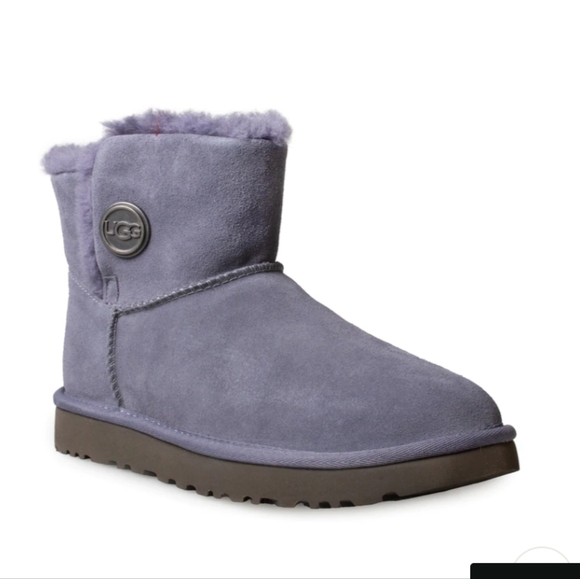 Uggs Mini Bailey Snaps boots booties greystone sz 6 - Picture 1 of 4
